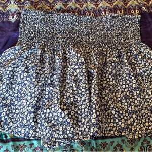 Blue and White Floral Shorts